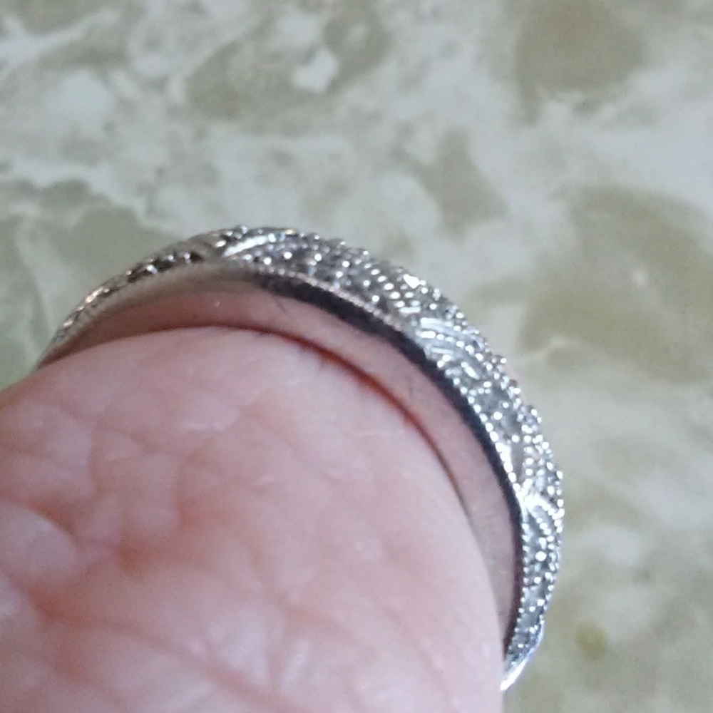 Sterling Diamond ring - Picture 3 of 4